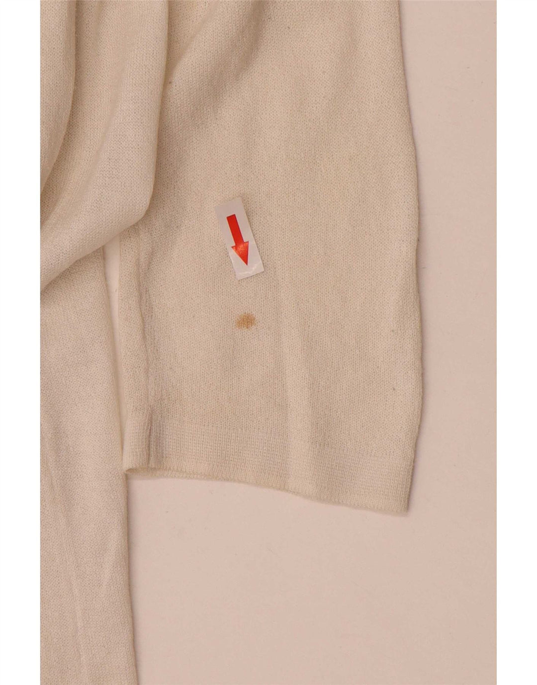 Maglione cardigan lungo da donna Marks & Spencer UK 14 medio bianco sporco
