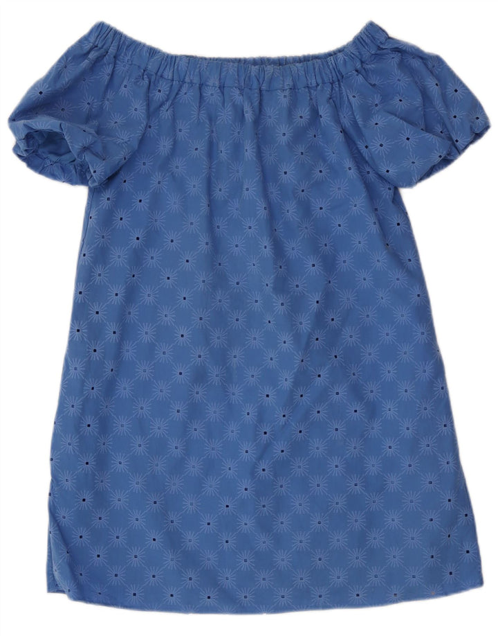 Mini abito con spalle scoperte Zara da donna UK 10 piccolo blu
