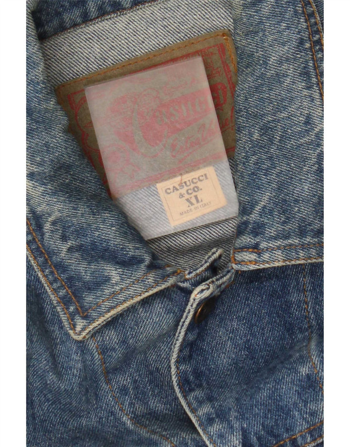 Giacca in denim da uomo Cassuci UK 42 XL cotone blu