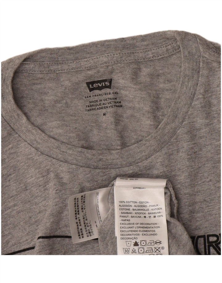 T-shirt grafica da uomo Levi's Top in cotone grigio medio