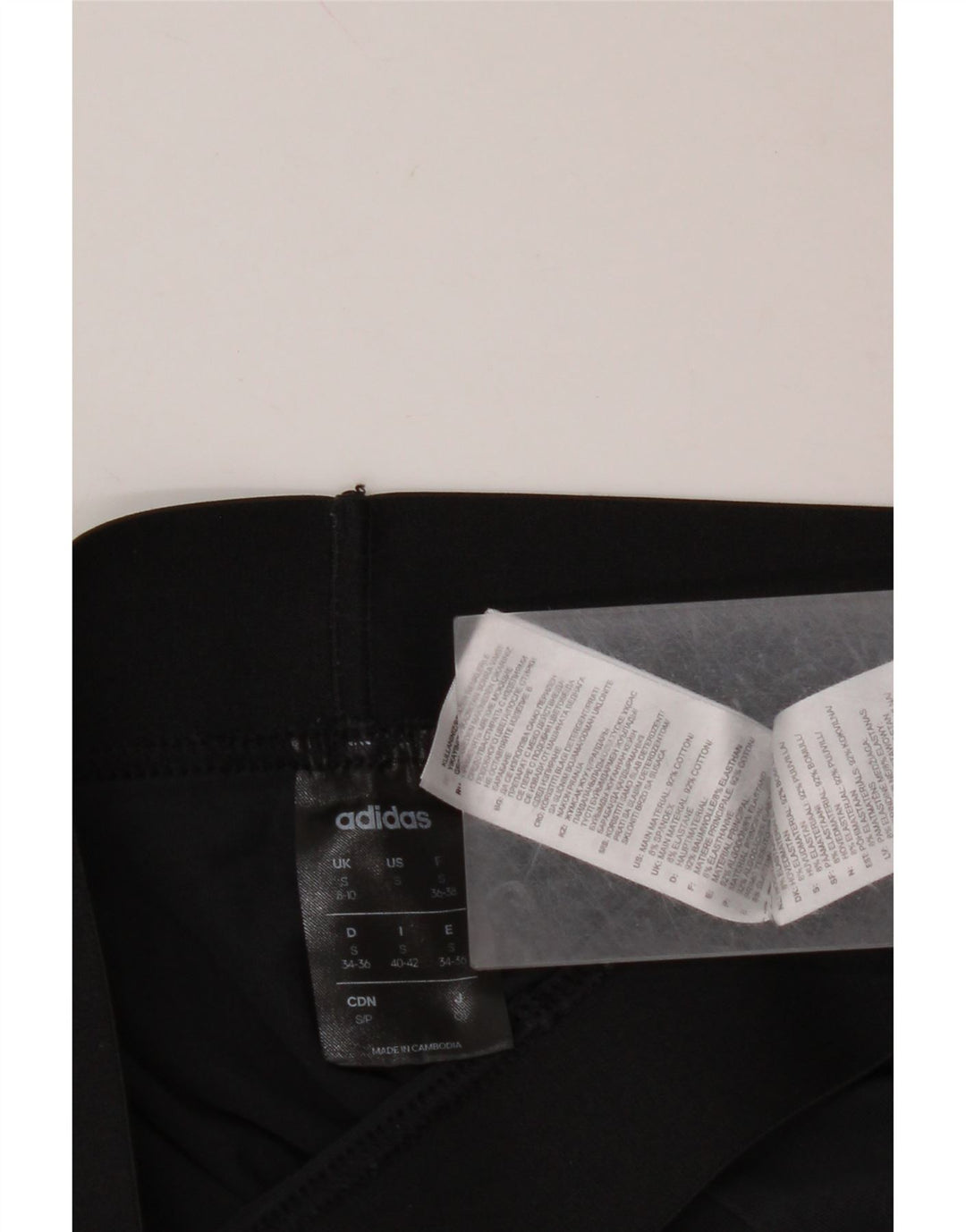 Leggings da donna ADIDAS UK 10 piccoli in cotone nero