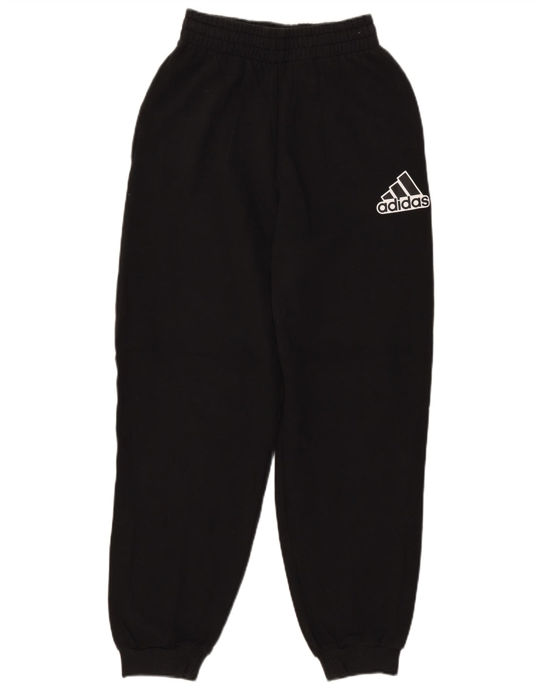 Pantaloni da tuta con grafica ADIDAS da donna Joggers UK 4/6 XS cotone nero