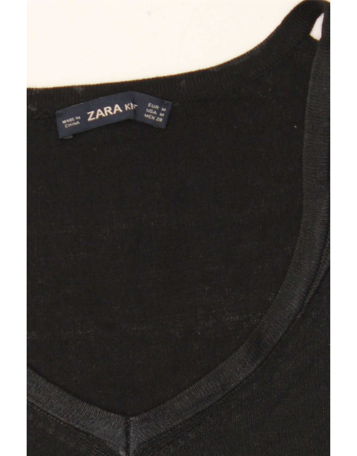 Top Zara da donna a maniche lunghe medio nero