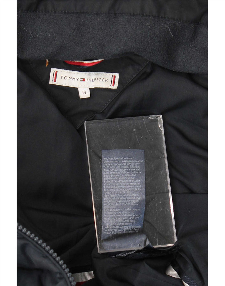 Cappotto imbottito con cappuccio da donna Tommy Hilfiger UK 14 poliestere medio blu navy