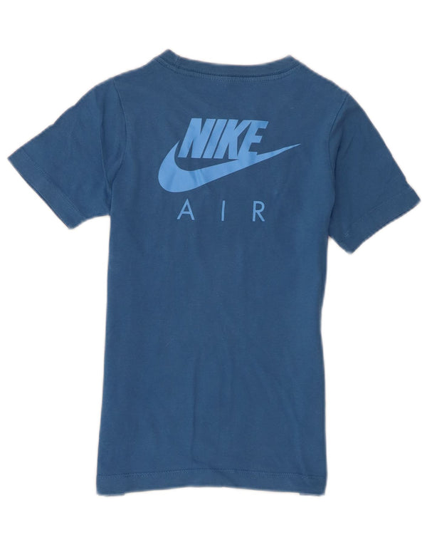 T-shirt grafica Nike per ragazzi, 7-8 anni, XS, cotone blu