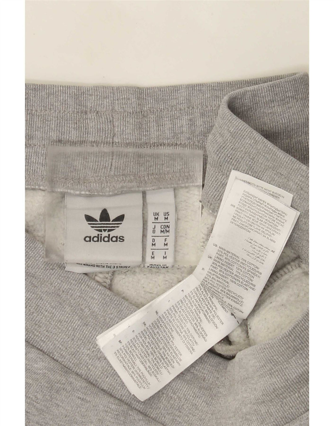 Pantaloni da tuta da uomo Adidas Joggers in cotone grigio medio