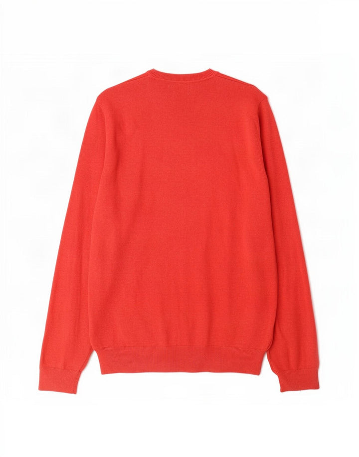 Maglione da uomo con scollo a V Marks & Spencer XL in cotone rosso