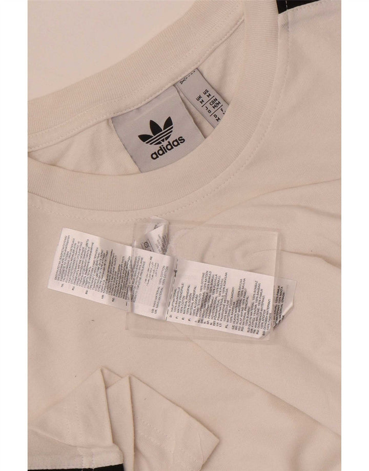 T-shirt da uomo Adidas Top in cotone bianco medio