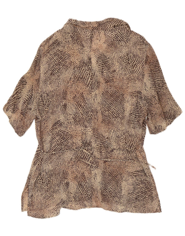 Camicetta da donna Perte by Krizia UK 16 Viscosa con stampa animalier marrone grande