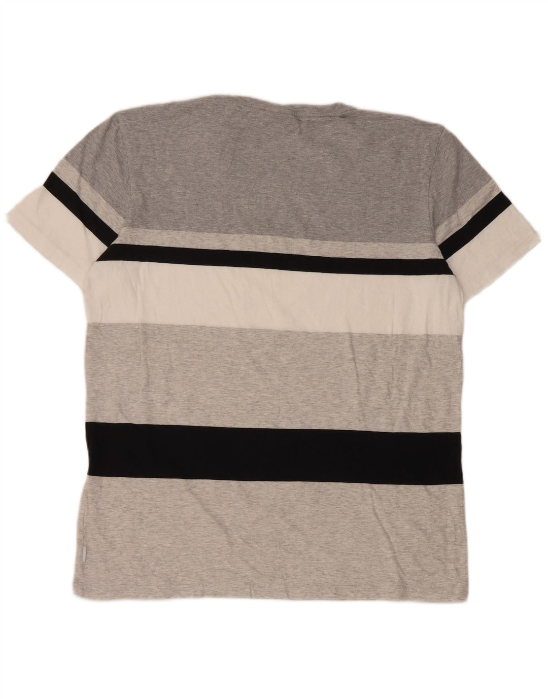 T-shirt da uomo Adidas Top grande in cotone a righe grigie