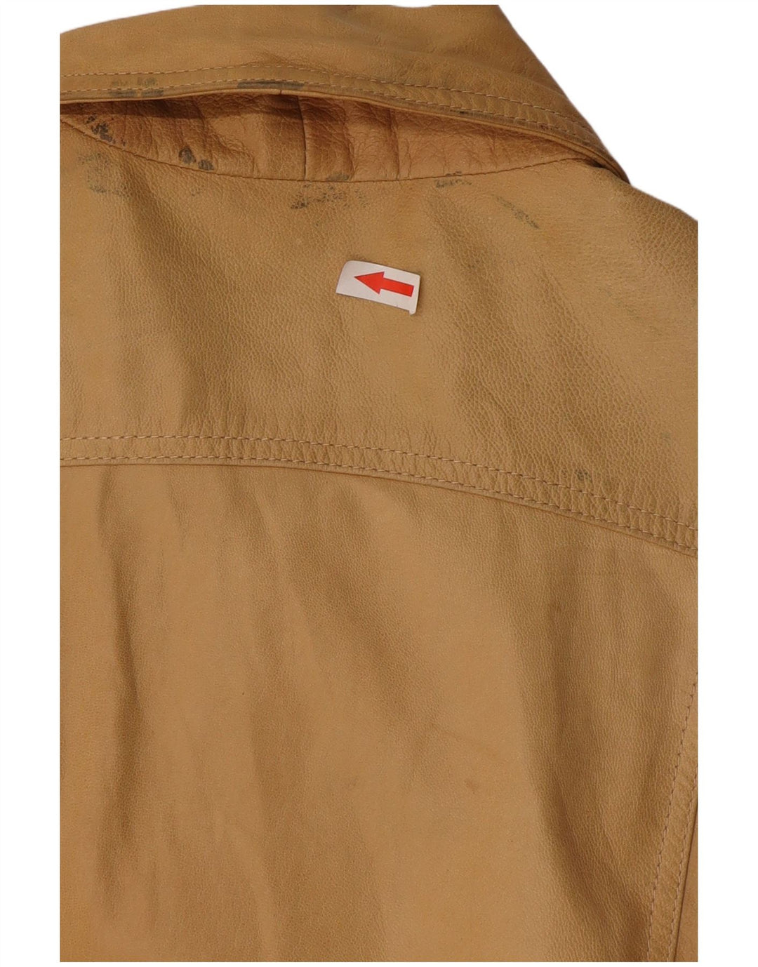 Giacca in pelle da donna Stefanel UK 14 grande in pelle beige