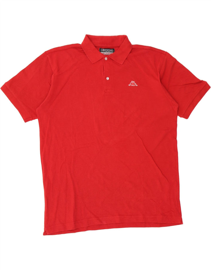 KAPPA Mens Polo Shirt XL Red Cotton Vintage Kappa and Second-Hand Kappa from Messina Hembry 