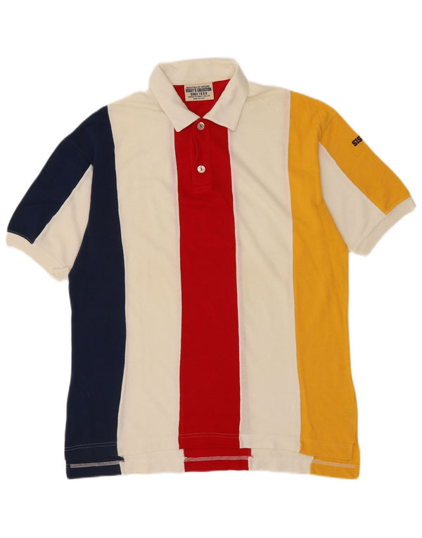 Polo Uomo Sisley Large in cotone a righe multicolori