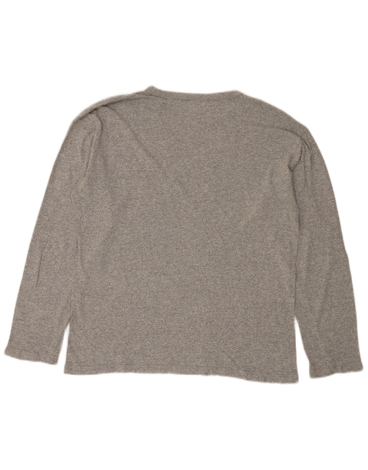 CHAMPION Top grafico da uomo a maniche lunghe grigio medio chiazzato