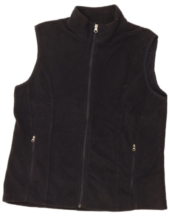 EDDIE BAUER Womens Fleece Gilet UK 18 XL Black Polyester