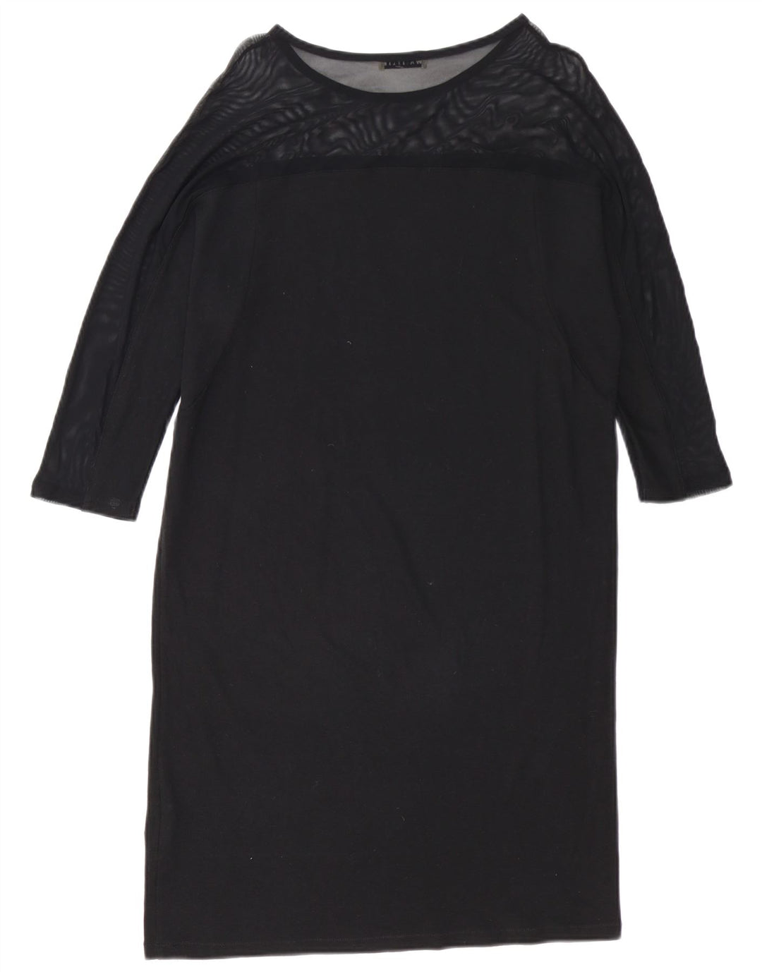 Abito a trapezio a maniche lunghe da donna Whistle UK 8 piccolo cotone nero