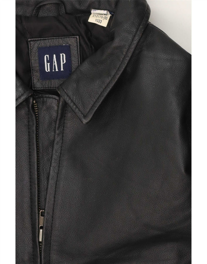 Giacca in pelle da ragazzo Gap 13-14 anni Nera