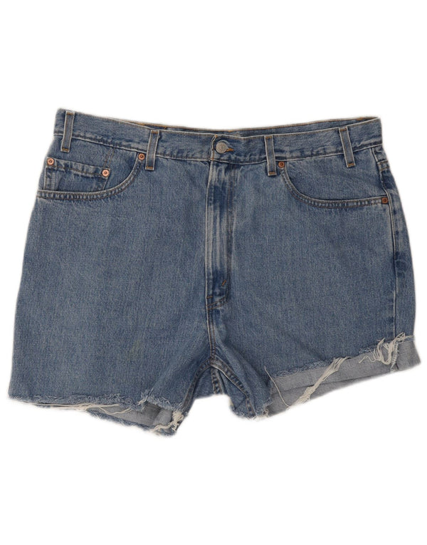 Levi's Uomo 550 Pantaloncini di jeans dalla vestibilità rilassata W37 Large Blu Cotone