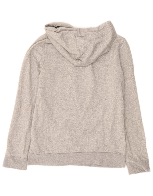 Maglione con cappuccio grafico da donna Adidas UK 8/10 piccolo cotone grigio