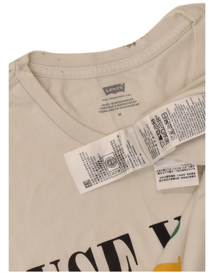 LEVI'S Canottiera grafica da uomo in cotone bianco medio