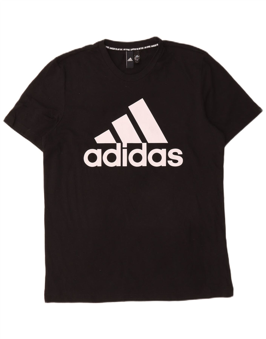 T-shirt grafica da uomo Adidas Top in cotone nero medio