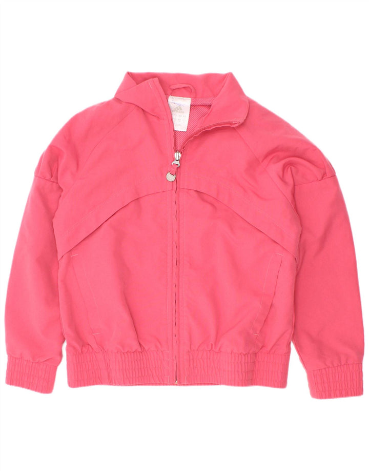 Giacca Top della tuta da ragazza Adidas 5-6 anni in poliestere rosa