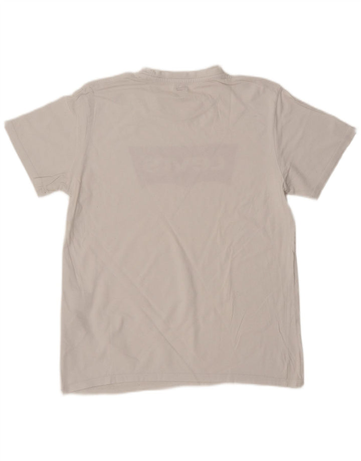 T-shirt grafica da uomo LEVI'S Top in cotone bianco medio
