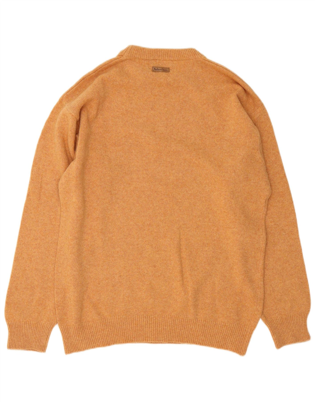 Maglione maglione girocollo da uomo Marlboro Classics grande chiazzato arancione