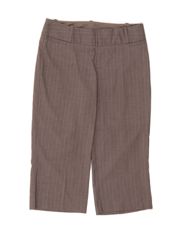 MOSSIMO Womens Straight Capri Trousers US 4 Small W27 L20 Grey Striped