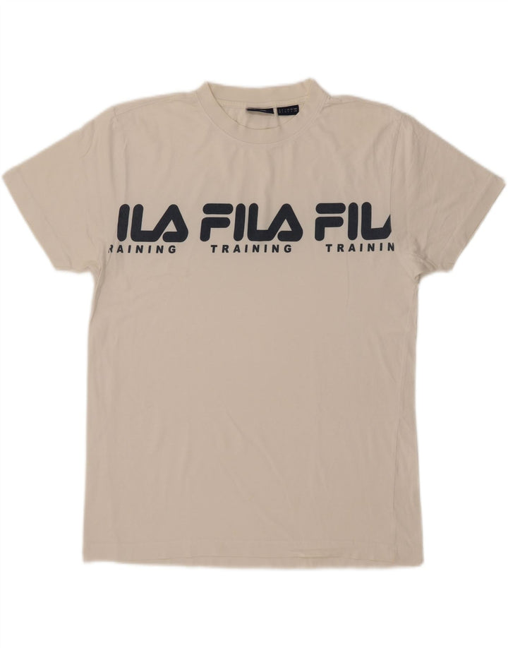 T-shirt grafica da uomo Fila Large bianca