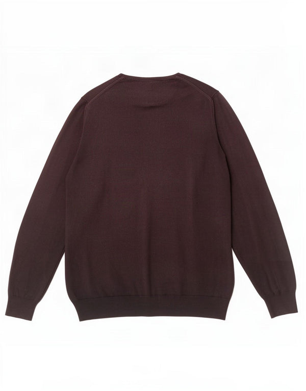 Maglione maglione girocollo da uomo, vestibilità regolare, Zara, grande, marrone