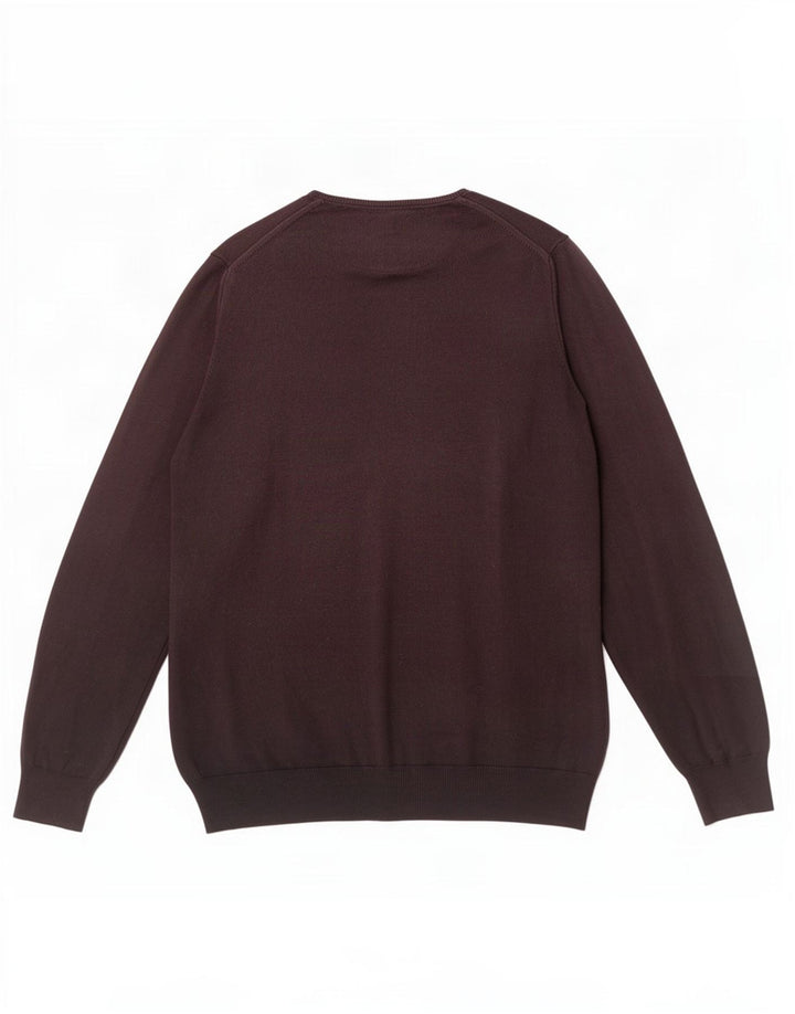 Maglione maglione girocollo da uomo, vestibilità regolare, Zara, grande, marrone