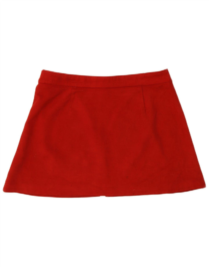 Minigonna Zara Trafaluc da donna grande W32 poliestere rosso