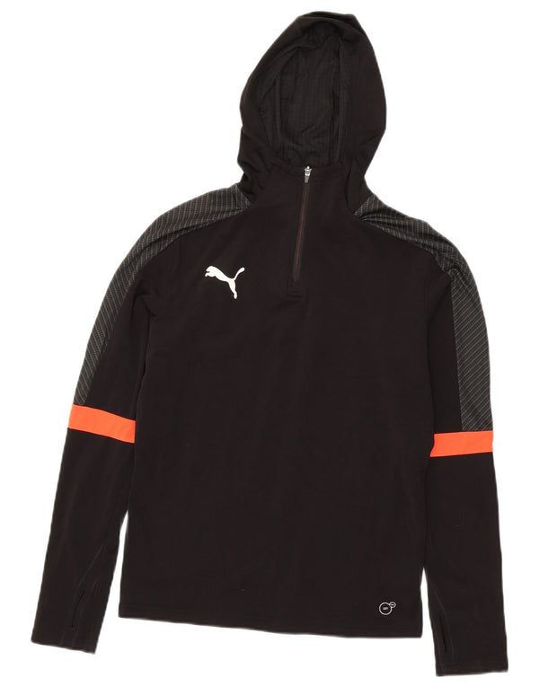 Maglia della tuta da ginnastica Puma da ragazzo con cappuccio e zip, 13-14 anni, nera