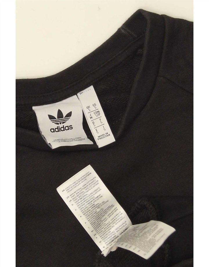 Felpa Adidas Uomo Maglione Piccolo Cotone Nero
