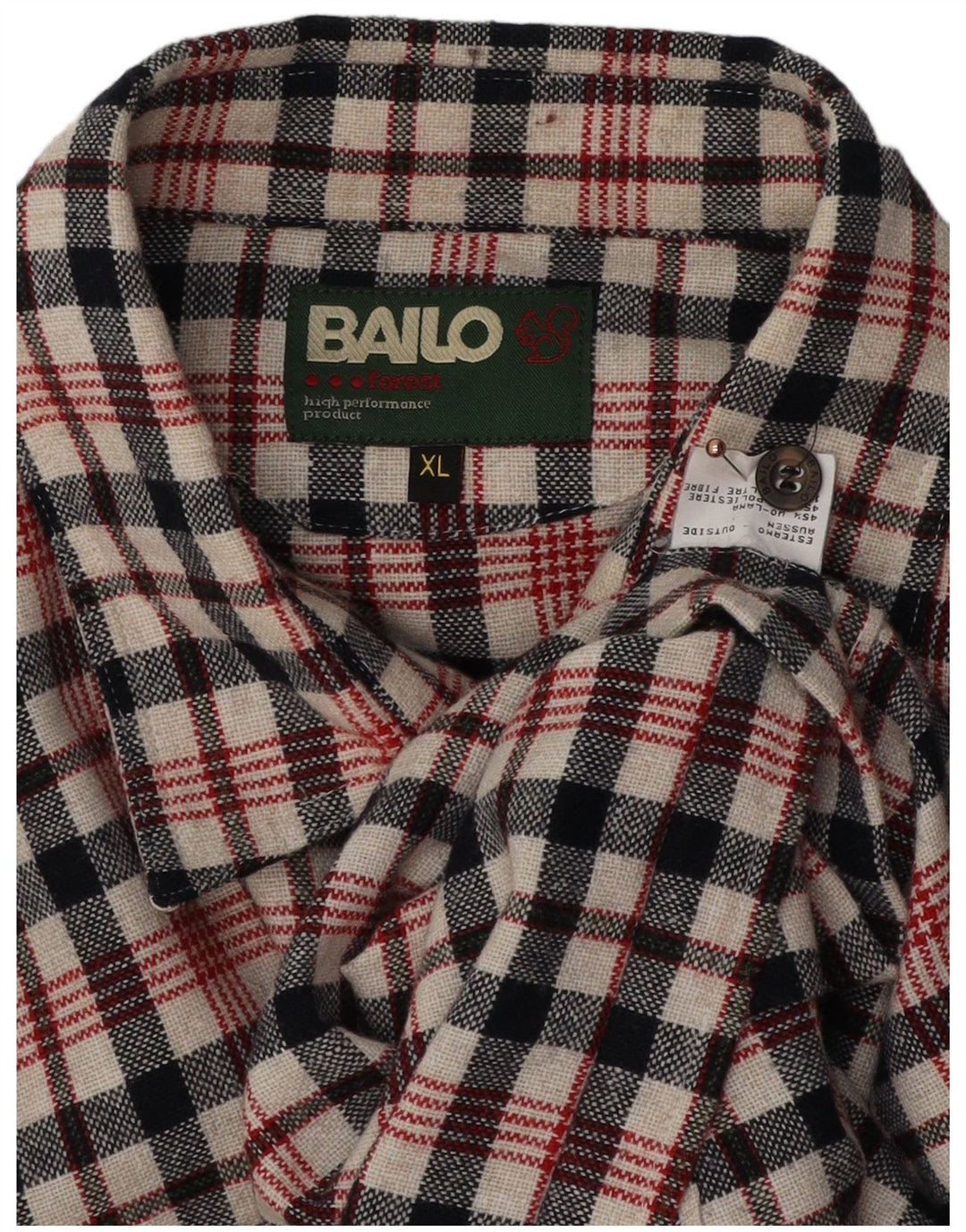 Bailo Camicia da uomo in flanella XL Lana a quadri multicolore