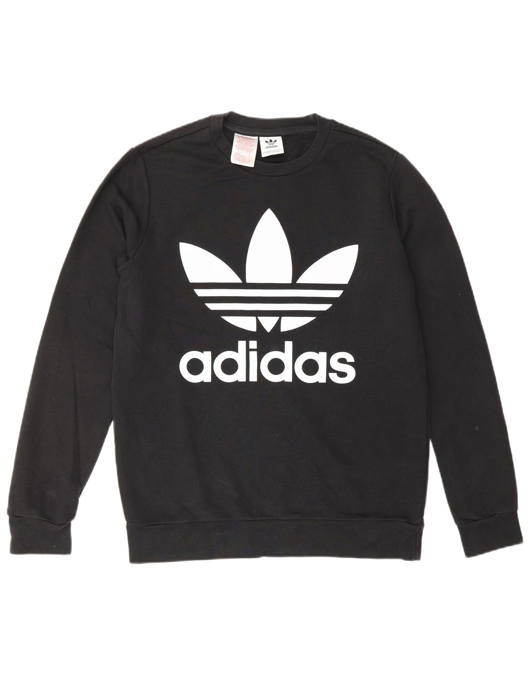 Felpa grafica da uomo ADIDAS, maglione piccolo, cotone nero