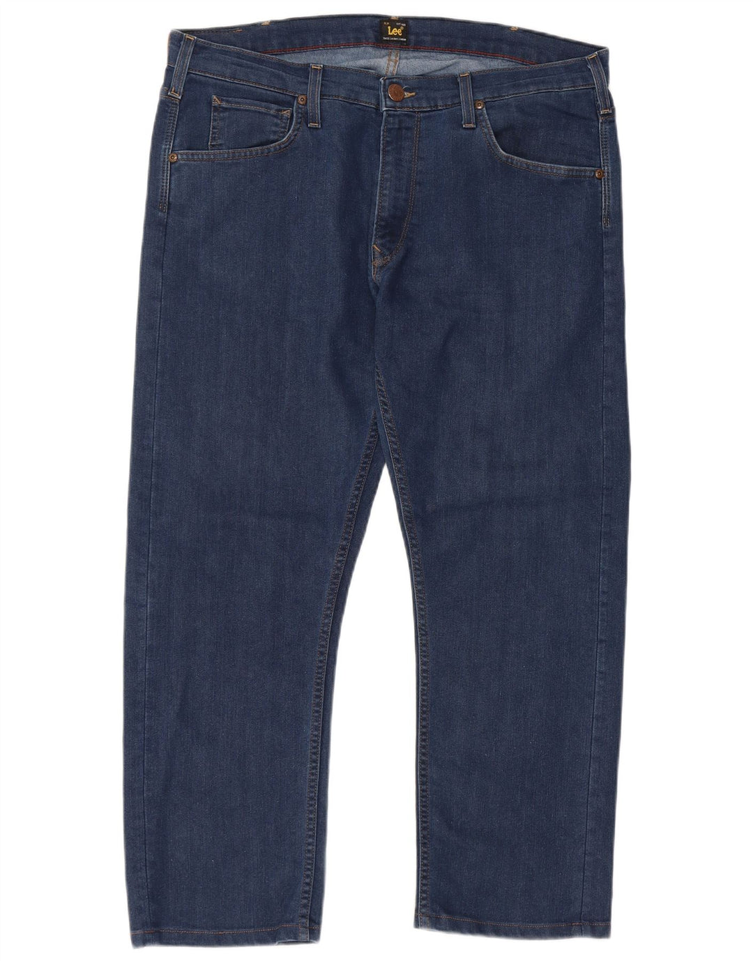 Jeans Lee Daren da donna con cerniera e taglio dritto W36 L26 in cotone blu