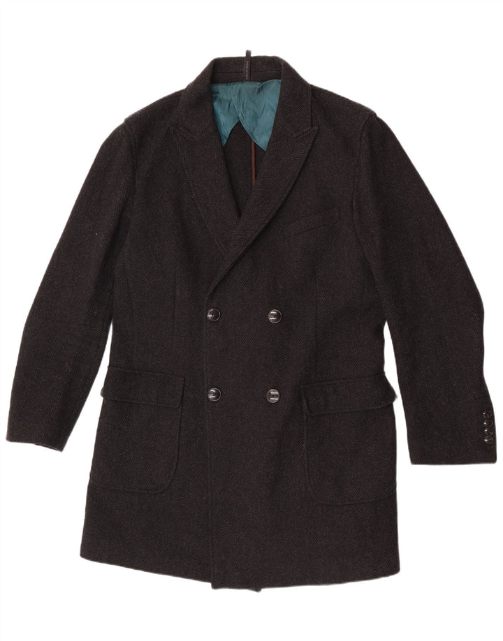Cappotto Doppiopetto Uomo Liu Jo IT 52 XL Lana Spinata Nera