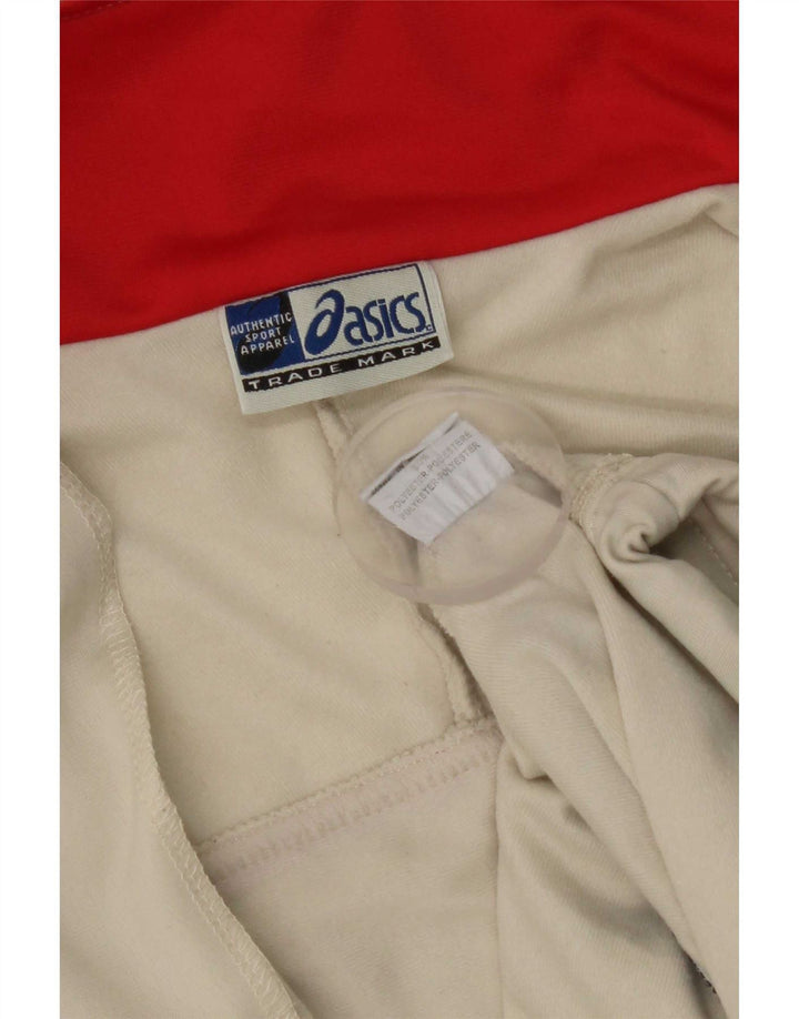 Giacca da ginnastica da uomo Asics, giacca in poliestere color block beige medio