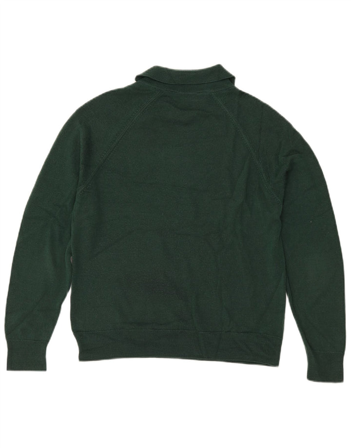 MARKS & SPENCER Maglione da donna con collo alto UK 10 Piccolo acrilico verde