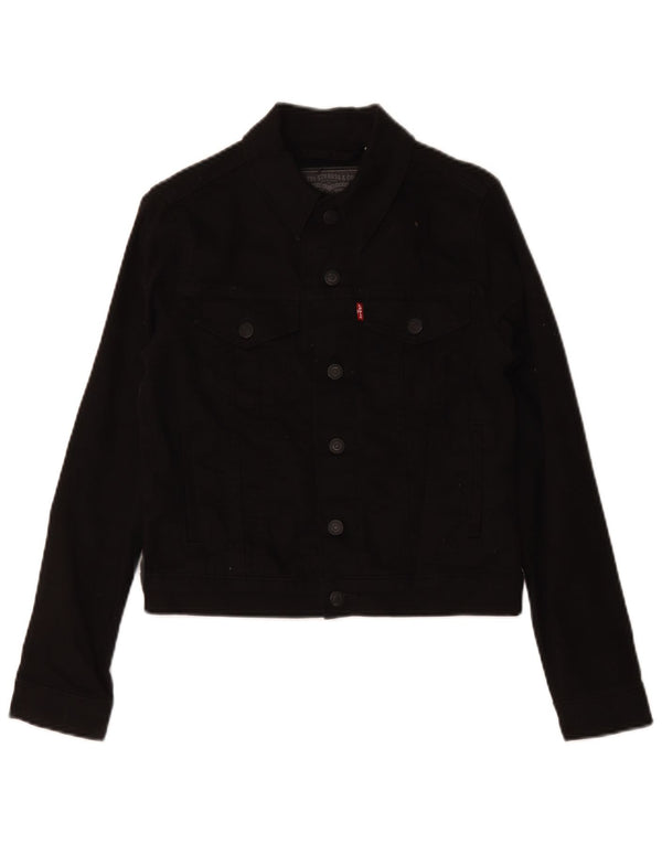 Giacca di jeans da donna Levi's UK 6 XS cotone nero
