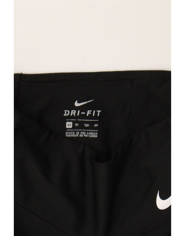 NIKE Womens Dri Fit Graphic Leggings UK 4 XS  Black Vintage Nike and Second-Hand Nike from Messina Hembry 