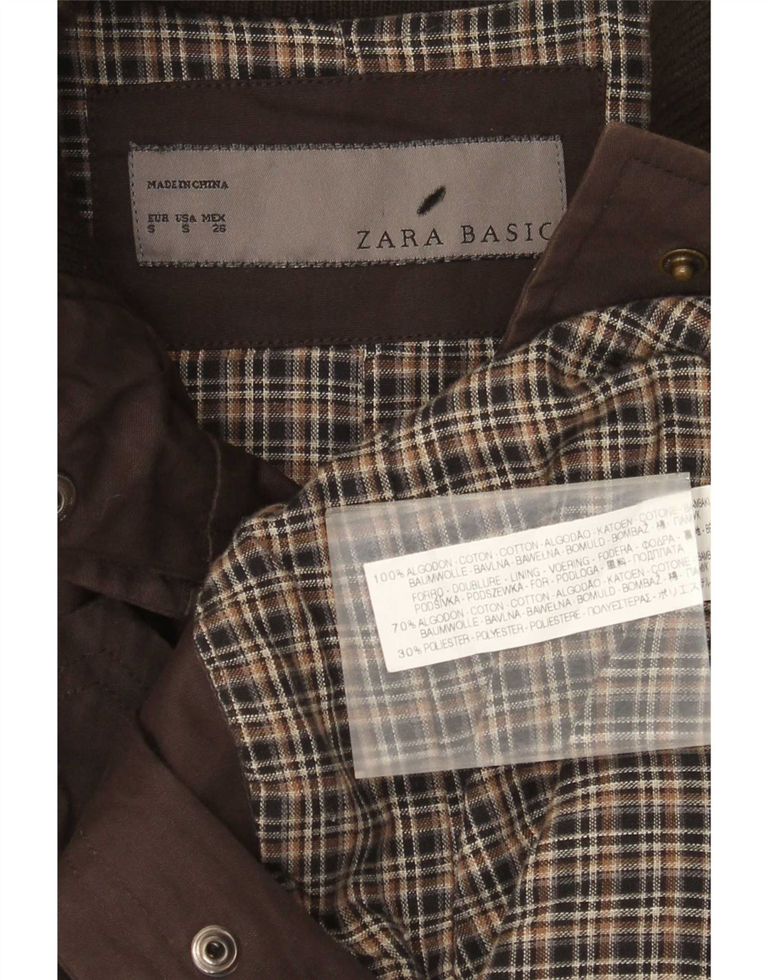 Giacca utility da donna Zara UK 10 piccola in cotone marrone