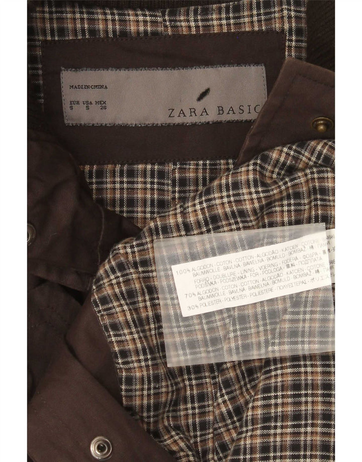 Giacca utility da donna Zara UK 10 piccola in cotone marrone