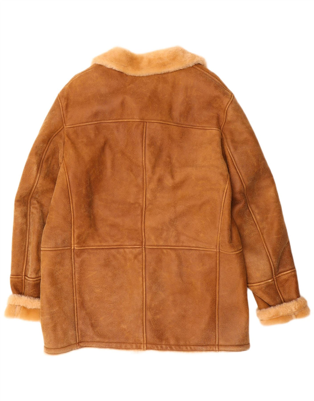 Giacca in shearling vintage da uomo UK 40 grande marrone