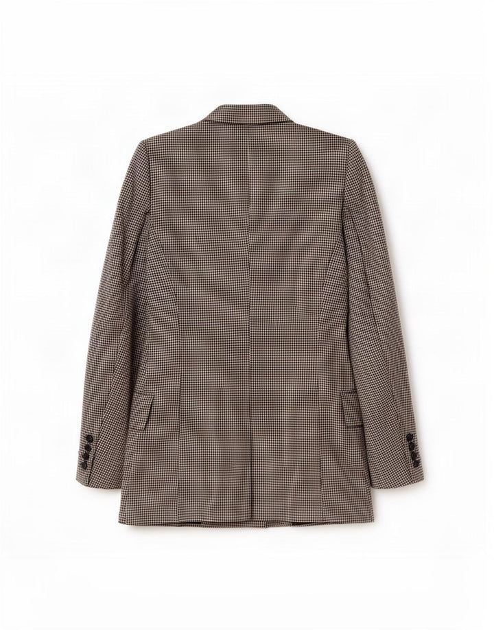 Giacca blazer doppiopetto da donna Zara UK 6 XS nera a quadretti