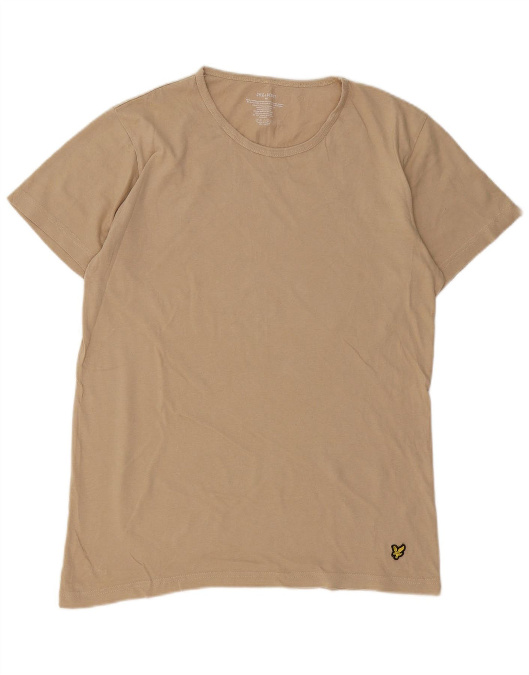 T-shirt da uomo Lyle & Scott Top in cotone beige medio