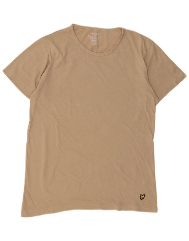 T-shirt da uomo Lyle & Scott Top in cotone beige medio