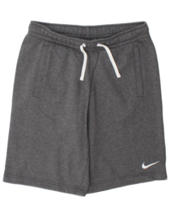 Pantaloncini sportivi Nike da uomo in cotone screziato grigio medio